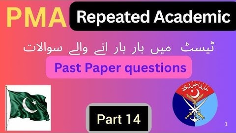 PMA 157 LC Initial Test Preparation// Most Repeated Academic Mcqs #🇵🇰🇵🇰🇵🇰