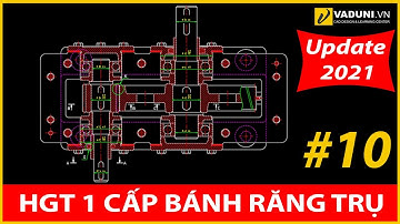 Các bước vẽ Hộp Giảm Tốc 1 cấp bánh răng trụ răng nghiêng | Bước 10:  lắp nắp thăm