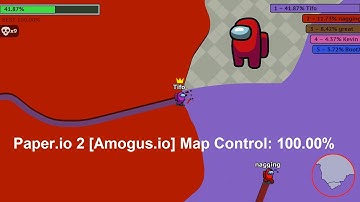 Paper.io 2 [Amogus.io] Map Control: 100.00% Among Us