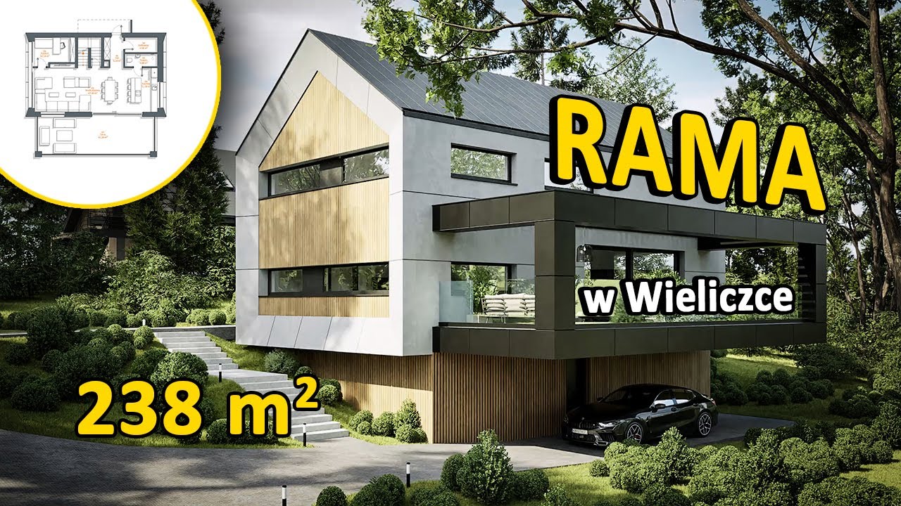 Nowoczesny dom na skarpie pod Krakowem