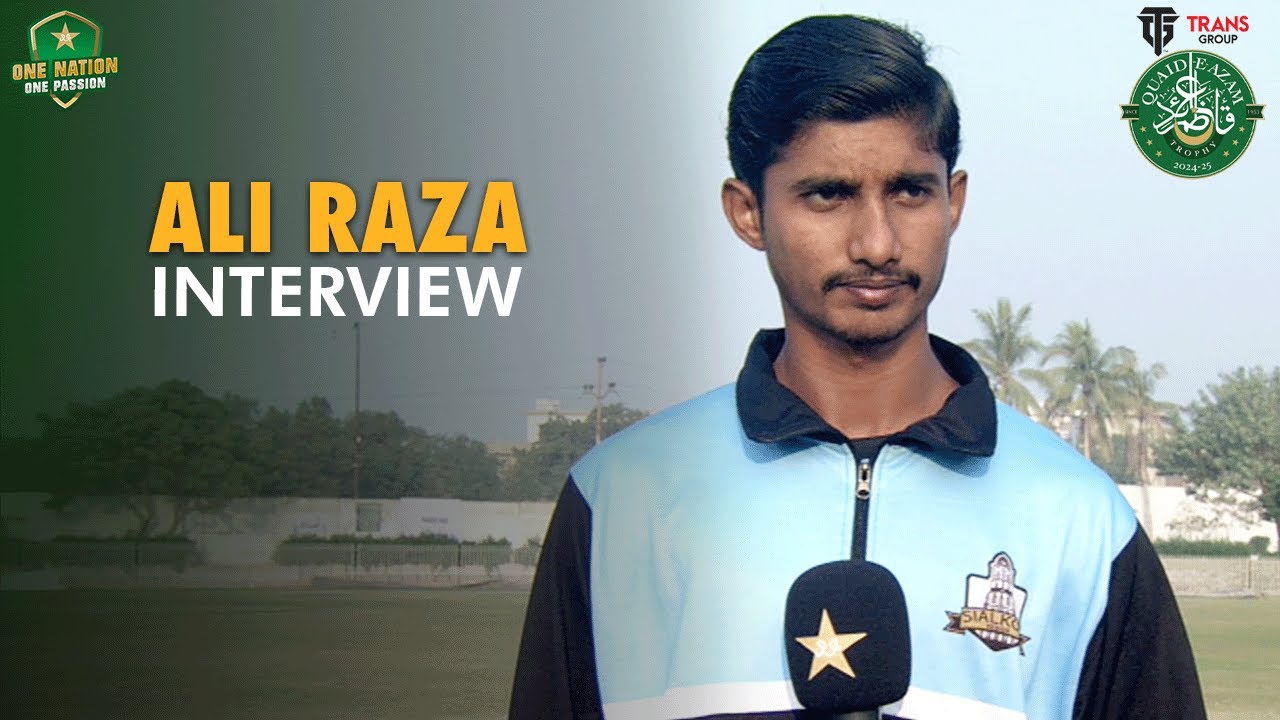 Ali Raza Gc Ali Raza Interview | Quaid-e-Azam Trophy 2024-25 Final Day 2 | PCB ...