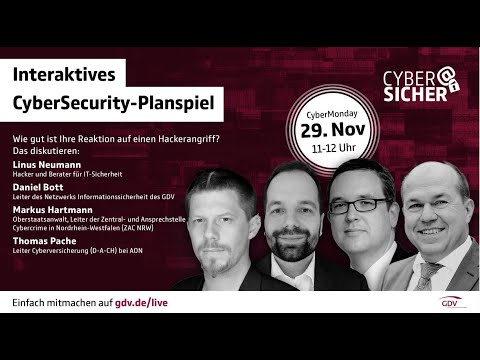 #GDVlive: Interaktives CybersecurityPlanspiel