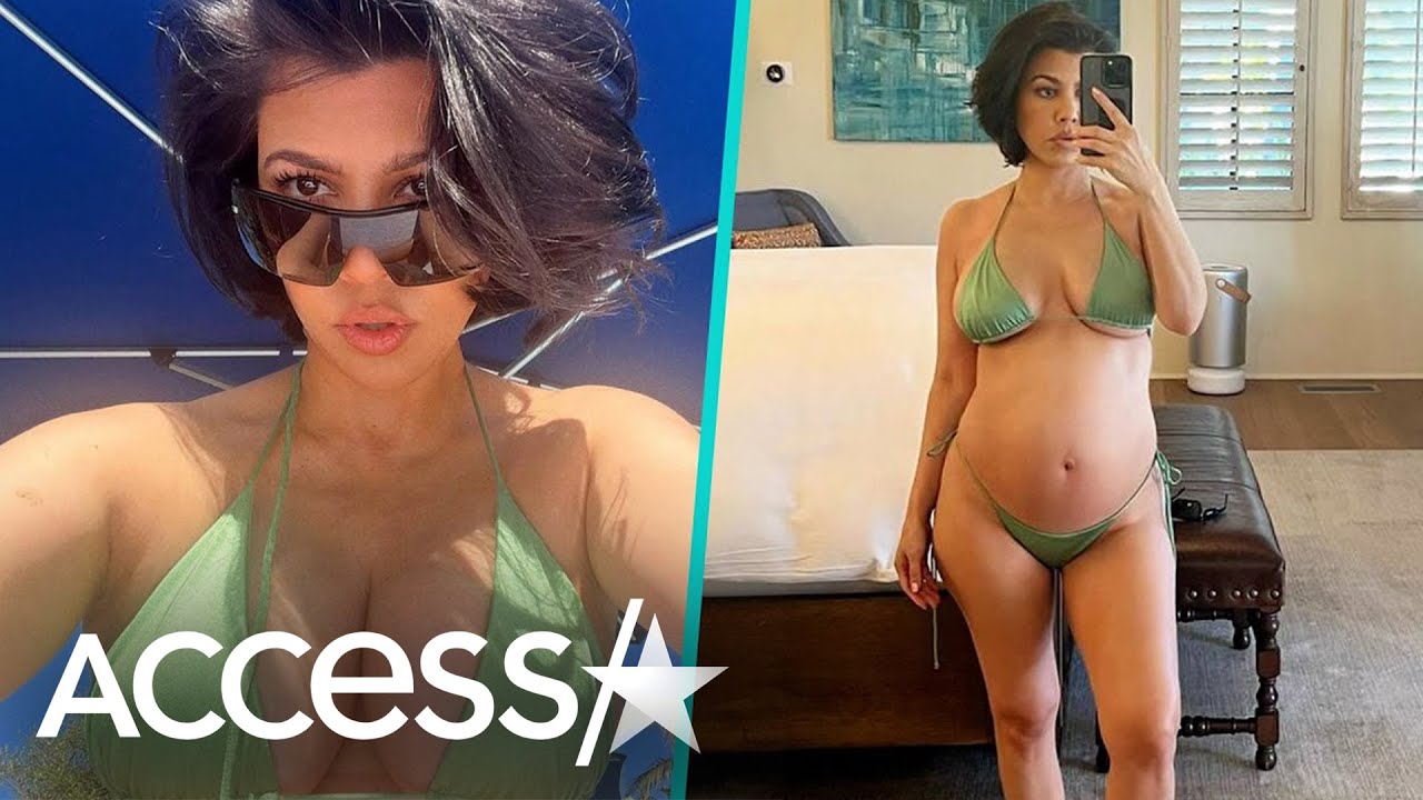 Kourtney Kardashian Bares Baby Bump In String Bikini