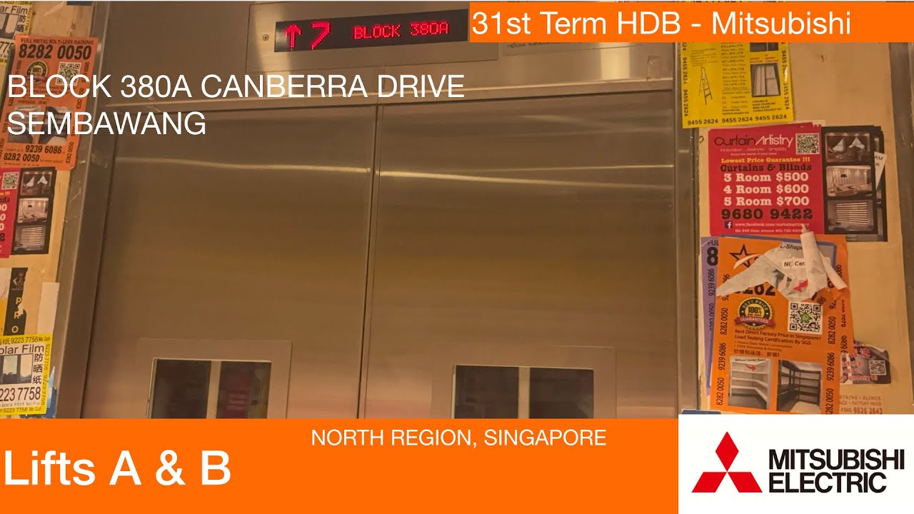 HDB Block 380A Canberra (Sembawang) || Mitsubishi Elevator 