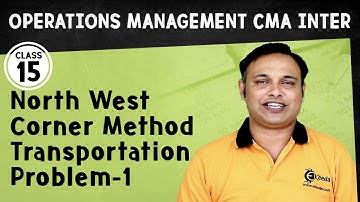 North West Corner Method Transportation Problem 1 - Operations Management CMA Inter