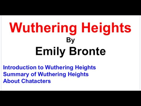 Wuthering Heights by Emily Bronte I Wuthering Heights Summary and ...