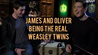 james and oliver phelps being the real weasley twins for 4 minutes straight
