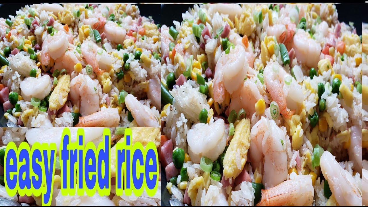 HAM & SHRIMP FRIED RICE /EASY RECIPE & DELICIOUS FRIED RICE/ USA - YouTube