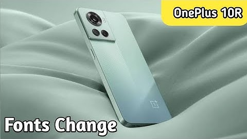 How To Change Font Style In Oneplus 10R, Font Change Setting