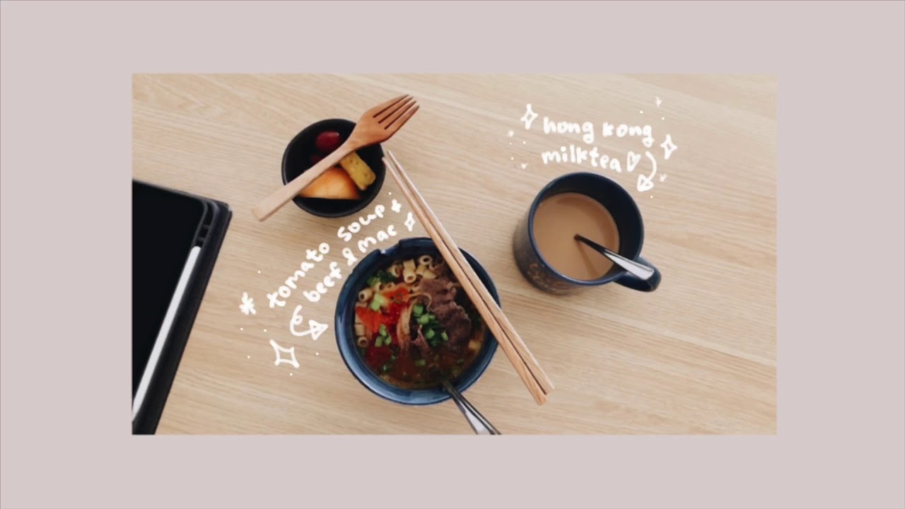 comfort food｜easy tomato soup with beef & mac + hk milk tea✨