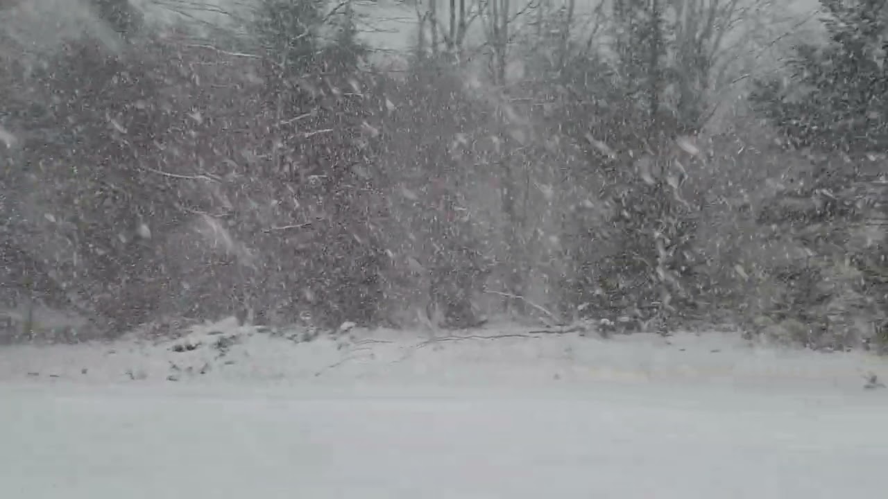 Lake Effect Snow band hitting Rapid City Michigan on 11/19/22