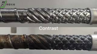 Comparison of screw cleaning for injection molding machines