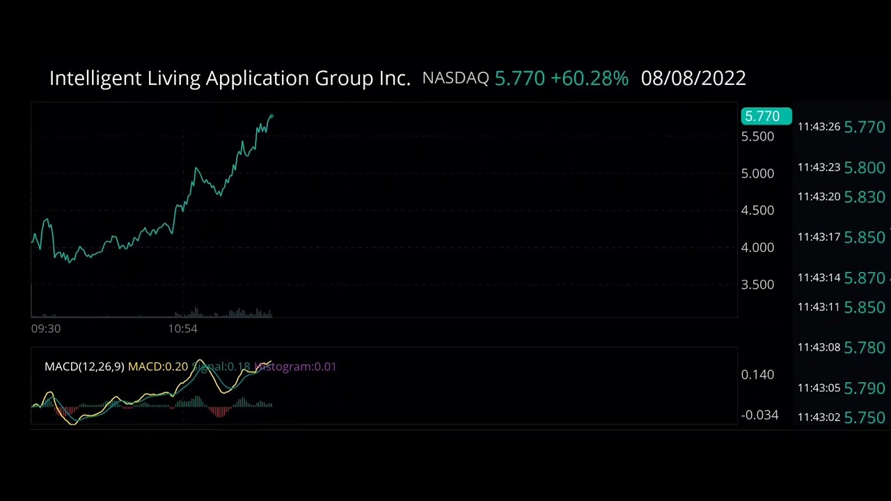 ILAG Stock Intelligent Living Application Group Inc 08/08/2022