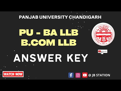 PU UG LAW ANSWER-KEY 2022 OUT NOW | BA.LLB AND B.COM.LLB ANSWER-KEY CHECK NOW