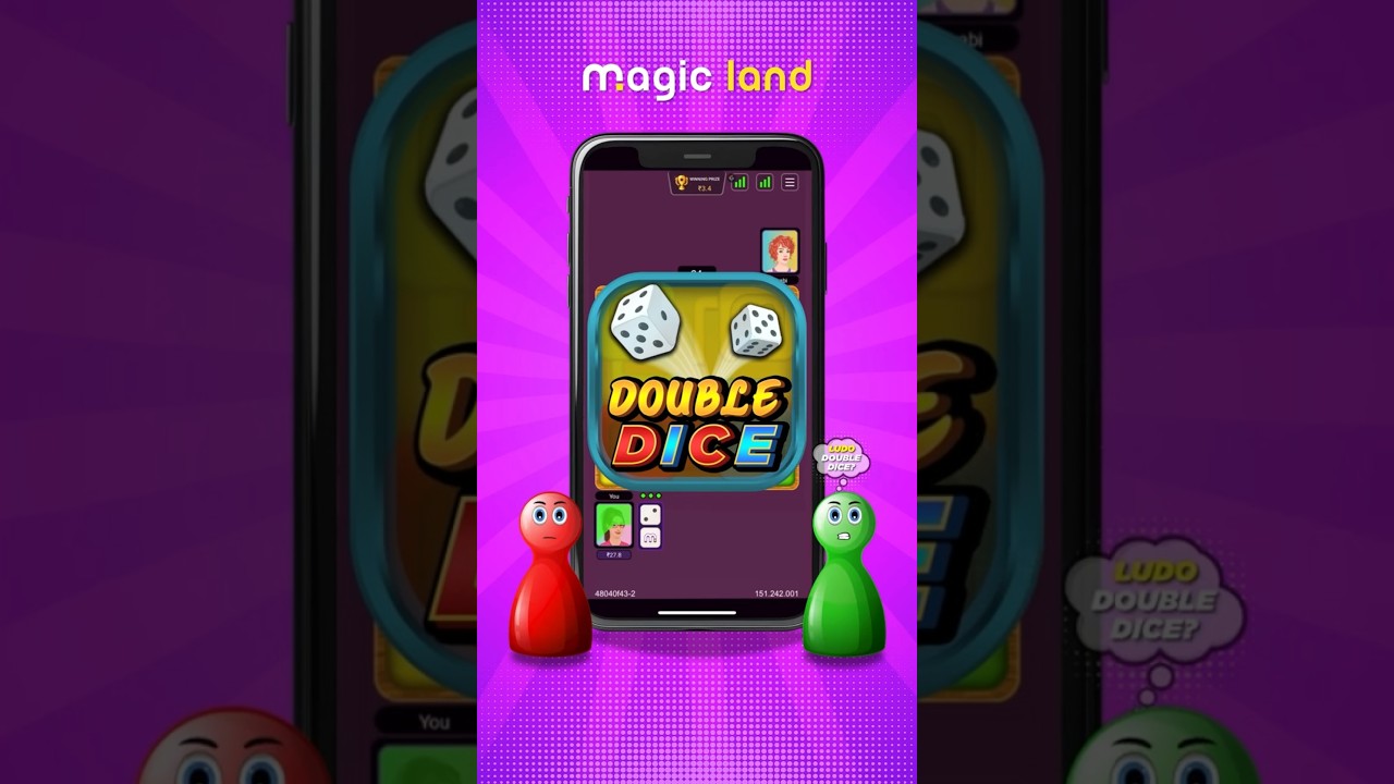 Rolling Double dice means Double the excitement! Play Ludo Double Dice at Magic Land !#.shorts