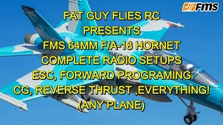 SETTING UP AS3X+ FORWARD PROGRAMING , ESC, AND MISC FEAT FMS F-A 18