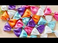 Satin ribbon bow diy quick  easy ribbon bow how to make mini ribbon bows simple  easy bow 228