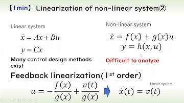(Control engineering) Feedback linearization of non-linear system (1 minute explanation)