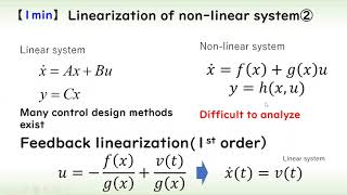 (Control engineering) Feedback linearization of non-linear system (1 minute explanation)
