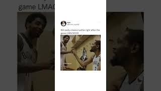 Kevin Durant checking Twitter right after the game 😂