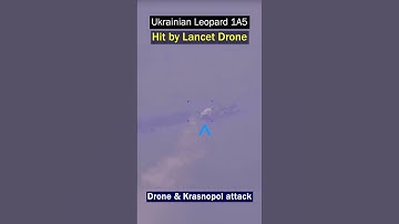 Ukrainian Leopard 1A5 Tank Faces Drone Strike and Artillery Fire #tank #leopard1 #drone #mbt