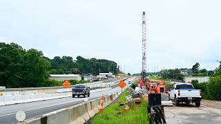 Progress on the US 123 Bridge in Pickens County