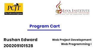 Program the cart page including product adding and viewing process