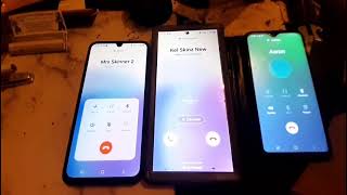 Samsung galaxy s24 ultra v galaxy a15 v A20e incoming call over the horizon