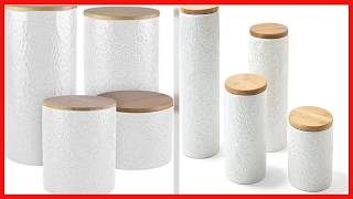 Elevate Your Kitchen with the 4-Piece Ceramic Canister Set from American Atelier