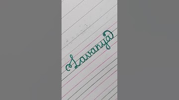 Lavanya💓 name calligraphy|Improve handwriting|Cursive writing|#shorts #handwriting #viral