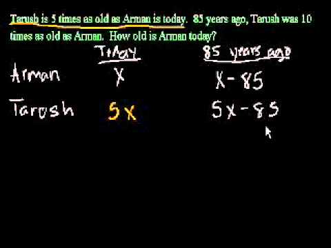 Задачи про возраст 2