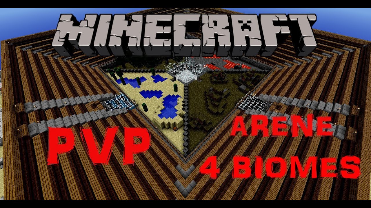 Arène PVP 4 biomes - PVP Minecraft - YouTube