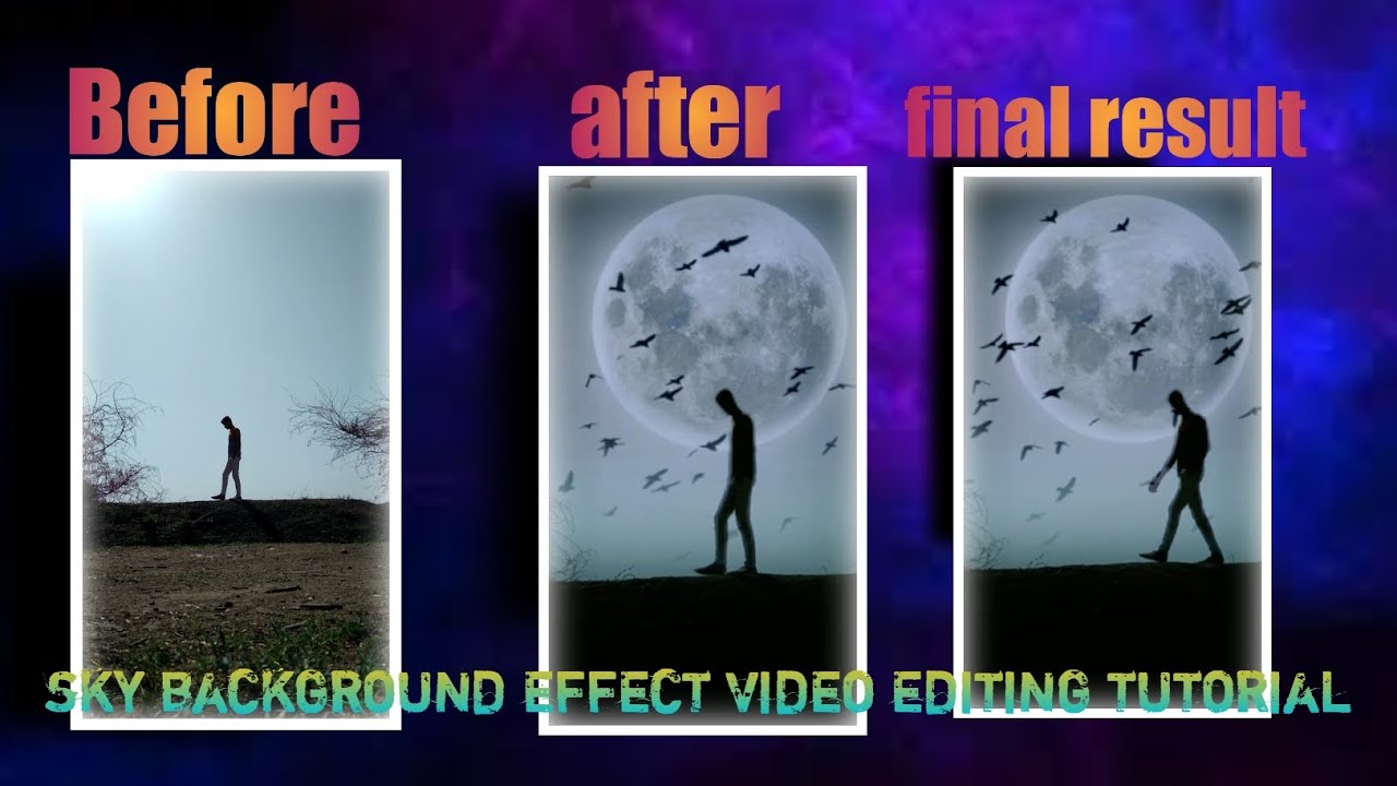 sky background effect video editing in cap cut tutorial. - YouTube
