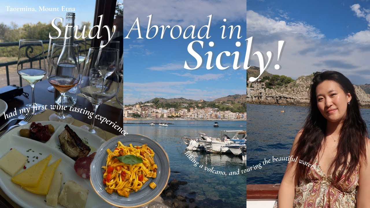 «Учусь» на Сицилии 🌊, поднимаюсь на гору Этна, исследую Таормину, дегустирую вино, немного выпиваю 🥂