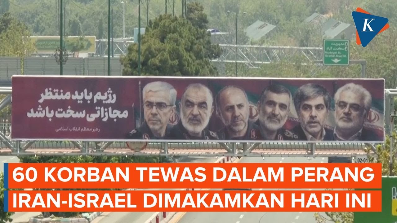 60 Korban Tewas Termasuk Tokoh Militer dan Ilmuwan Nuklir Iran Dimakamkan Hari Ini