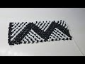 Part 1 Zig-zag 2 colour beaded Zulu belt/bracelet pattern tutorial