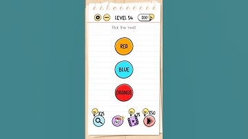 pick the red color  | Brain 🧠 out 1 | Level 54 #brainout #subscribe #shorts