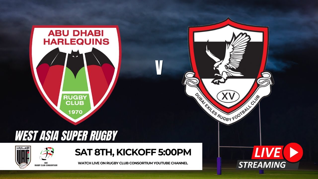 West Asia Super Rugby | Abu Dhabi Harlequins v Dubai Exiles - YouTube