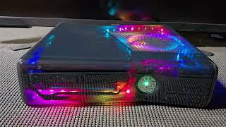 Xbox 360 Slim - Smoked Black Ghost Case - Sonus Sounds - BT Leds