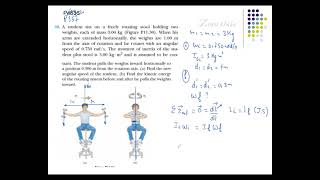 Problem 30   chapter 11   page 357 – Angular momentum – Isolated system – conservation of angular mo