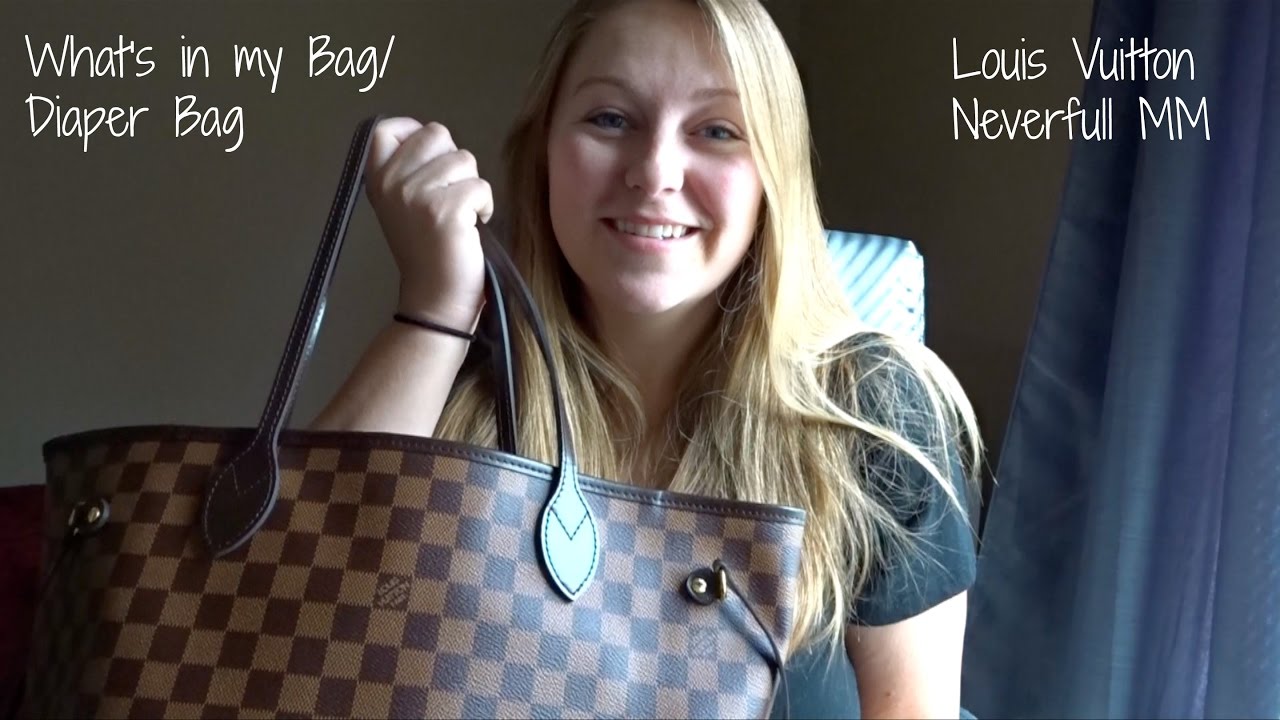 What&#39;s I&#39;m my Bag/Diaper Bag - Louis Vuitton Neveryfull MM - YouTube