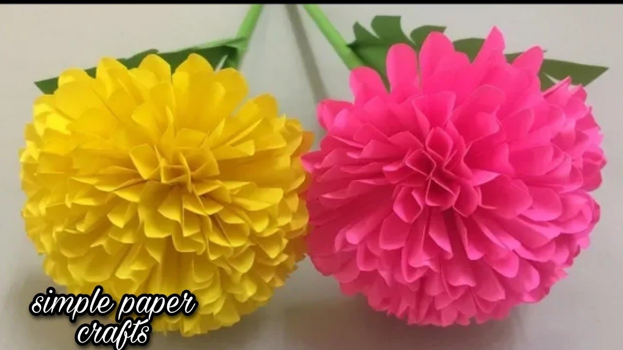 SIMPLE PAPER CRAFTS PAPER FLOWER MALAYALAM CRAFTS SIMPLE CRAFT