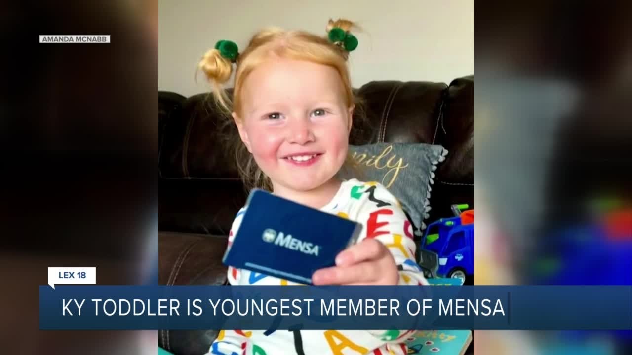 Kentucky toddler is youngest member of Mensa