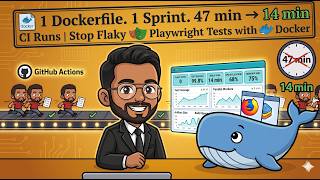 1 Dockerfile. 1 Sprint. 47 min → 14 min CI Runs | Stop Flaky Playwright Tests with Docker