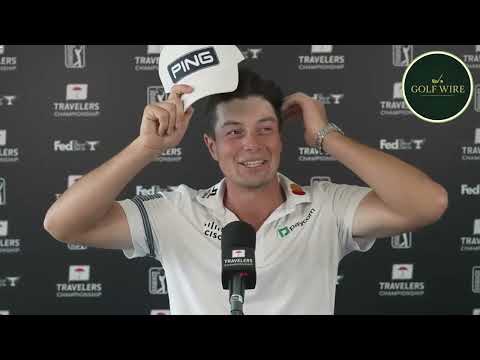 VICTORIOUS Viktor Hovland: "My Whole Body Was Shaking" Beats Scottie Scheffler in Travelers Playoff