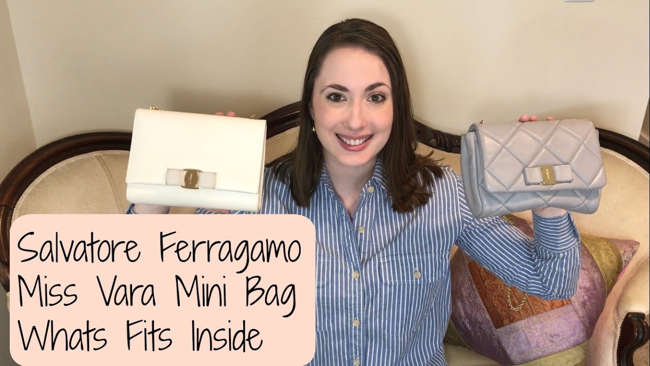 Salvatore Ferragamo Miss Vara Mini Bag, What Fits Inside
