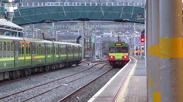 8100 class DART departs Bray, Co Wicklow