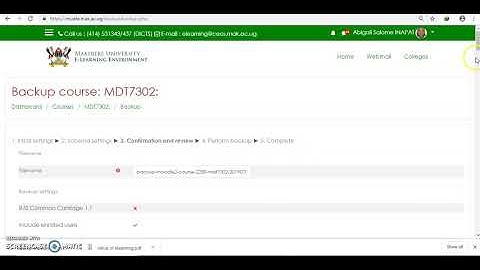 MUELE: Backing up a course