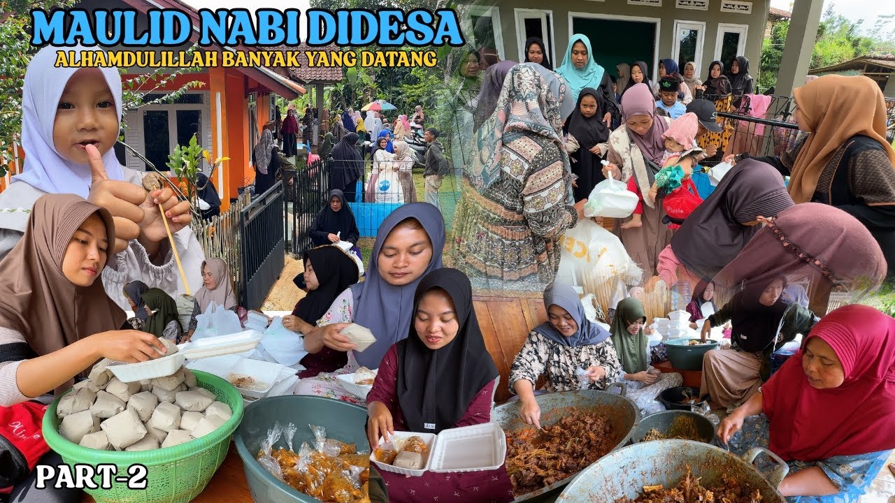 MEMPERINGATI MAULID NABI DIDESA BAREN GIBUK-IBUK PENGAJIAN, ISI KETRINGNYA BIKIN KENYANG
