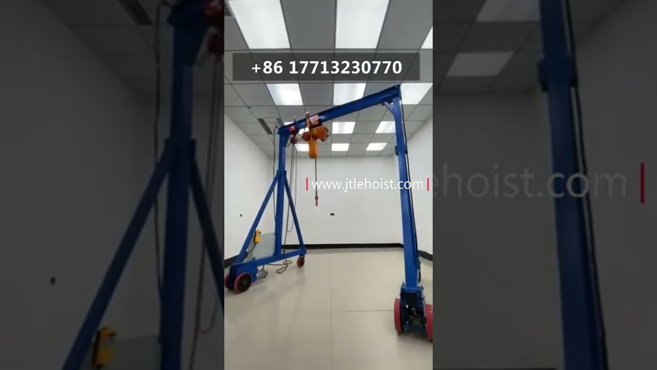 mobile gantry with electric hoist , small crane, intergral remote controller, lifting equipment